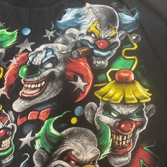 Liquid Blue Shirt Black Crewneck Scary Clowns Trashec Boxy Cutoff Cropped 2011 - Picture 8 of 14
